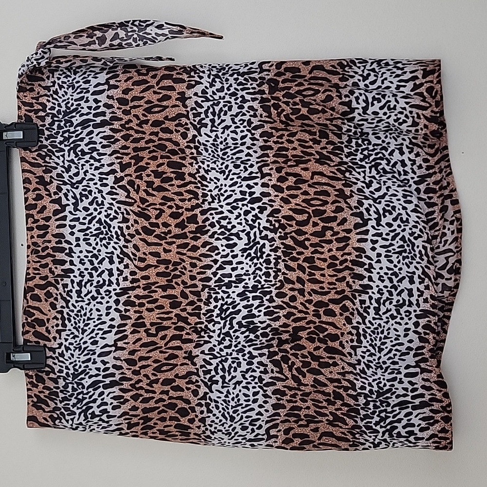 Animal Print Wrap Skirt By Ganesh XL